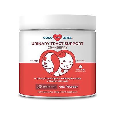 Coco and Luna Urinary Tract Support Cranberry Salmon Flavor Powder Dog & Cat Supplement, 4-oz jar