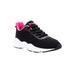 Extra Wide Width Women's Stability Strive Walking Shoe Sneaker by Propet in Black Hot Pink (Size 7 WW)