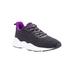 Extra Wide Width Women's Stability Strive Walking Shoe Sneaker by Propet in Grey Purple (Size 10 WW)