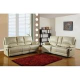 Wildon Home® Hefner Two Piece Indoor Beige Faux Leather Five Person Seating Set in Brown | 41 H x 40 D in | Wayfair Living Room Sets