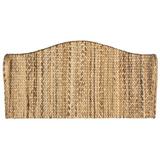 Birch Lane™ Tifa Wingback Headboard Wood/Wicker/Rattan in Brown | 55.1 H x 79.5 W x 8 D in | Wayfair BCHH7806 41954323