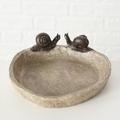 Whole House Worlds Snail BirdBath Resin in Brown | 2.5 H x 8.25 W x 8.25 D in | Wayfair 5090200A