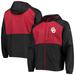 Men's Columbia Black/Crimson Oklahoma Sooners Flash Forward Hoodie Full-Zip Lightweight Windbreaker