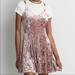 American Eagle Outfitters Dresses | Ae Blush Velvet Strappy Swing Skater Dress Xxs | Color: Pink | Size: Xxs