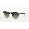 Ray-Ban RB3716 Clubmaster Metal Sunglasses Silver Top Black Frame Light Grey Gradient Dark Grey Lenses 900471-51