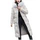 FNKDOR Women's Coat with Fur Hood Thicker Winter Slim Lammy Jacket Long Parka Puffer Jacket Outdoor Warm Coat (XL, H-White)