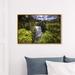 Art Remedy Rainforest IV Waterfalls - Graphic Art Print on Canvas in Blue/Green | 16 H x 24 W x 1.5 D in | Wayfair 31089_24x16_CANV_PSGLD