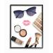 Stupell Industries Fashion Glam Accessories & Cosmetics Lipstick Kiss by Ziwei Li - Graphic Art Print Wood in Brown | 30 H x 24 W x 1.5 D in | Wayfair