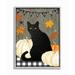 Stupell Industries Halloween Black Cat by Andrea Tachiera - Graphic Art Print Wood in Brown | 20 H x 16 W x 1.5 D in | Wayfair ab-231_gff_16x20