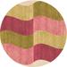 Green/Pink 96 x 0.35 in Indoor Area Rug - East Urban Home Geometric Green/Ivory/Pink Area Rug Polyester/Wool | 96 W x 0.35 D in | Wayfair