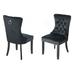 Rosdorf Park Sofia Velvet Dining Chair Quilted Back Upholstered/Velvet in Black | 39 H x 22 W x 20 D in | Wayfair FC63B52E991047068A6E2194F3704AA5