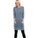 Plus Size Women's Pullover Pocket Sweater Tunic by ellos in Blue Black Marled (Size 10/12)