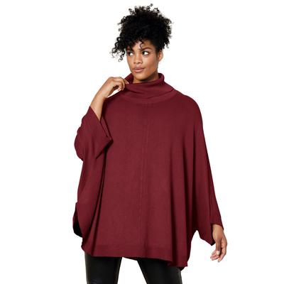 Plus Size Women's Turtleneck Poncho Sweater by ell...