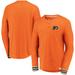 Men's Fanatics Heathered Orange Philadelphia Flyers True Classics Henley Long Sleeve T-Shirt