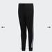 Adidas Bottoms | Adidas Kids Black And White Fleece Lined Joggers | Color: Black/White | Size: 12b