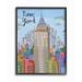 Stupell Industries New York City Skyline Landmark Architecture by Carla Daly - Graphic Art Print Wood in Brown | 30 H x 24 W x 1.5 D in | Wayfair