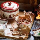 Villeroy & Boch Winter Bakery Delight Falling Star 22 oz Rice Bowl Porcelain China/Ceramic in Red/White | 3 H in | Wayfair 1486121905