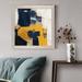 Orren Ellis Navy & Gold II - Picture Frame Painting Print on Canvas in Blue/Orange | 20 H x 20 W x 1.5 D in | Wayfair