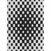 Black/White 60 x 0.35 in Indoor Area Rug - East Urban Home Patterned Area Rug Polyester/Wool | 60 W x 0.35 D in | Wayfair
