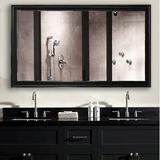 Lark Manor™ Donell Traditional Distressed Bathroom/Vanity Mirror Wood in Black | 64 H x 35 W x 0.75 D in | Wayfair 5085324C4A2E41099504E713188D6A2C