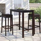 Lark Manor™ Arlyce 3 - Piece Bar Height Dining Set Wood/Upholstered in Brown | 42 H in | Wayfair ED94353D825F4844AB00BC2FCB4985E8