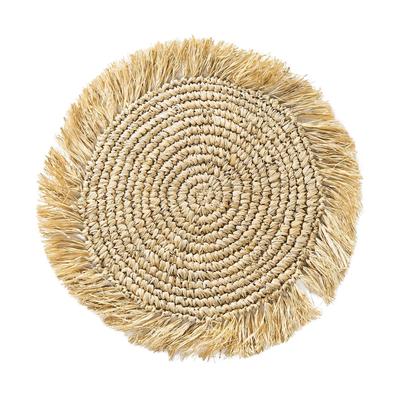 BUTLERS - RAFFIA Platzset mit Fransen Ø41cm Tischwäsche 1 ct