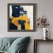 Orren Ellis Navy & Gold II - Picture Frame Painting Print on Canvas in Blue/Orange | 35.5 H x 35.5 W x 1.5 D in | Wayfair