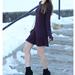 American Eagle Outfitters Dresses | American Eagle Outfitters Plush Burgundy Ribbed Lace-Up Dress Size Medium | Color: Brown/Purple | Size: M