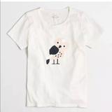 J. Crew Tops | J.Crew Owl Collector Tees White Graphic Top S Small Short Sleeve Crew Neck | Color: Pink/White | Size: S