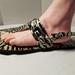 Michael Kors Shoes | Michael Kors Animal Print Leather Thong Sandals | Color: Black/White | Size: 9