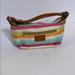 Coach Bags | Coach Pink/Green/Orange/Ivory And Leather Trim Bag | Color: Pink | Size: Os