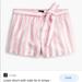 J. Crew Shorts | J.Crew Linen Short Side Tie, Pink And Ivory Stripe | Color: Pink/White | Size: M
