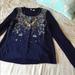 Anthropologie Sweaters | Anthropologie Moth Paisley Silk Pullover Sweater S | Color: Blue/Purple | Size: S