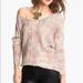 Free People Sweaters | Free People Flower Bomb Slouchy Sweater Size Small | Color: Cream/Pink | Size: S