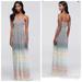 Jessica Simpson Dresses | Jessica Simpson Printed Strapless Maxi Dress | Color: Black/Blue | Size: S