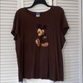 Disney Tops | Disney Mickey T Shirt | Color: Black/Brown | Size: 1x/2x