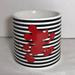 Disney Dining | Disney Oversize Mickey Mouse Silhuette Mug Striped | Color: Black/Red | Size: Please See Description
