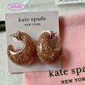 Kate Spade Jewelry | Kate Spade "Adore-Ables" Glitter Huggies Rose Gold | Color: Gold/Pink | Size: Os