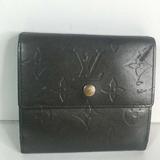 Louis Vuitton Bags | Louis Vuitton Elise Black Matte Leather Tri-Fold | Color: Black | Size: 4.3" X 3.9" Inches