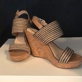 Jessica Simpson Shoes | Jessica Simpson Platform Wedges | Color: Blue/Tan | Size: 7