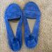 Nine West Shoes | Blue Suede Slip-On Penny Loafer Flats | Color: Blue | Size: 10