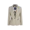 House Of Cavani Ladies Women Tweed Herringbone Cream Black Tailored Fit Blinders Classic - Cream 16