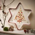 Villeroy & Boch Winter Bakery Delight Star Platter Porcelain China/All Ceramic in Red/White | 14.75 W in | Wayfair 1486123885
