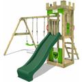 Fatmoose - Parco giochi in legno TreasureTower Giochi da giardino con altalena e scivolo Torre