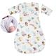 PurFlo Baby Sleeping Bag | All-Season 2.5 tog Sleeping Bag with Removable Sleeves | 3-9 Months | Travel Friendly Sleep Sack | Newborn Essentials for Winter & Summer Use | Garden Zoo