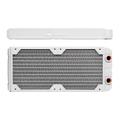 Corsair Hydro X Series XR5 Radiator 240 mm (Zwei 120-mm-Lüfterbefestigungen, Einfache Installation, Kupferkonstruktion, Hochwertige Polyurethan-Beschichtung, Integrierte Schraubenführungen) Weiß