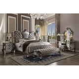 Acme Versailles Panel Bed Upholstered/Velvet, Wood in Black/Brown/Gray | 72 H in | Wayfair 26820Q