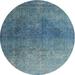 Blue/Green 72 x 0.35 in Indoor Area Rug - East Urban Home Contemporary Sky Blue/Sea Green Area Rug Polyester/Wool | 72 W x 0.35 D in | Wayfair