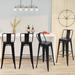 Williston Forge Pelagia 30" Bar Stool Metal in Black | 39.6 H x 17.13 W x 17.13 D in | Wayfair 1650C8FAFE3A49EBA35ED8BB13AB9621