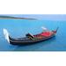 Old Modern Handicrafts Venetian Gondola Real Boat 14 Wood in Black/Brown | 34.65 H x 179 W x 34.65 D in | Wayfair K208